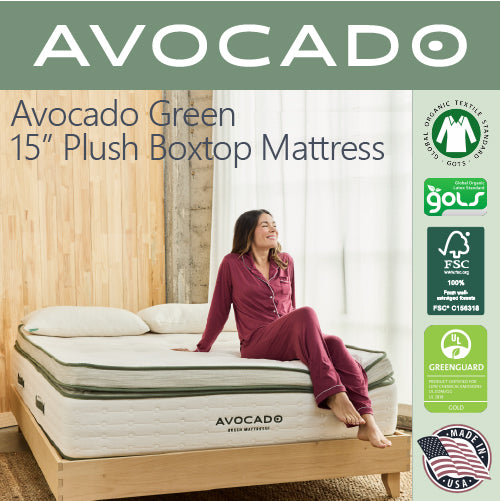Avocado Green 15" Plush Boxtop Mattress