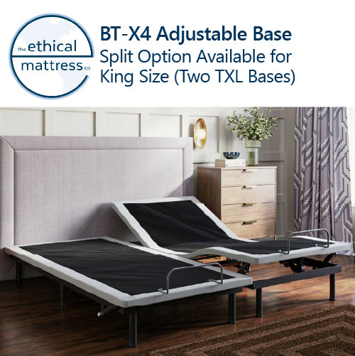 Picture of a BT-X4 Adjustable Base with a split option available for King sizes (two Twin XL Bases).