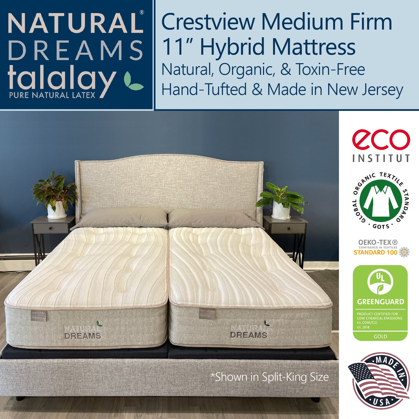 Crestview Medium Firm 11" Hybrid Mattress