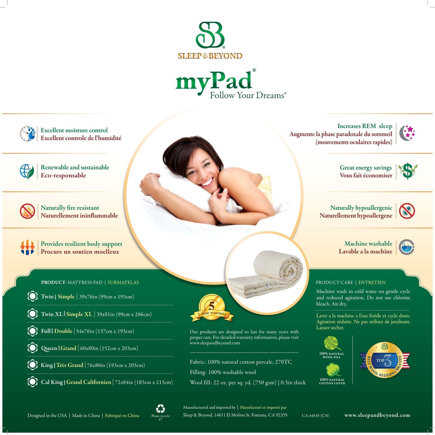 myPad Organic Mattress Pad
