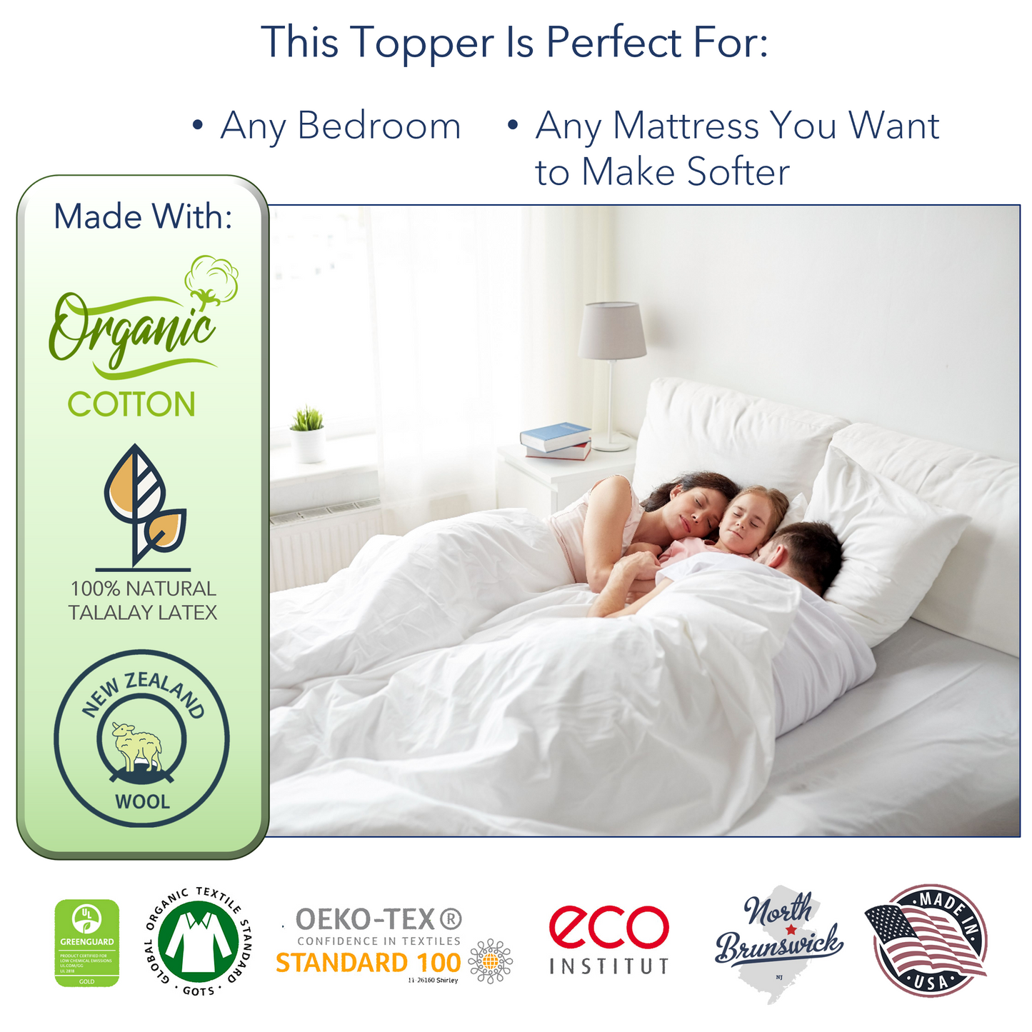 Natural Dreams 3" Talalay Latex Topper