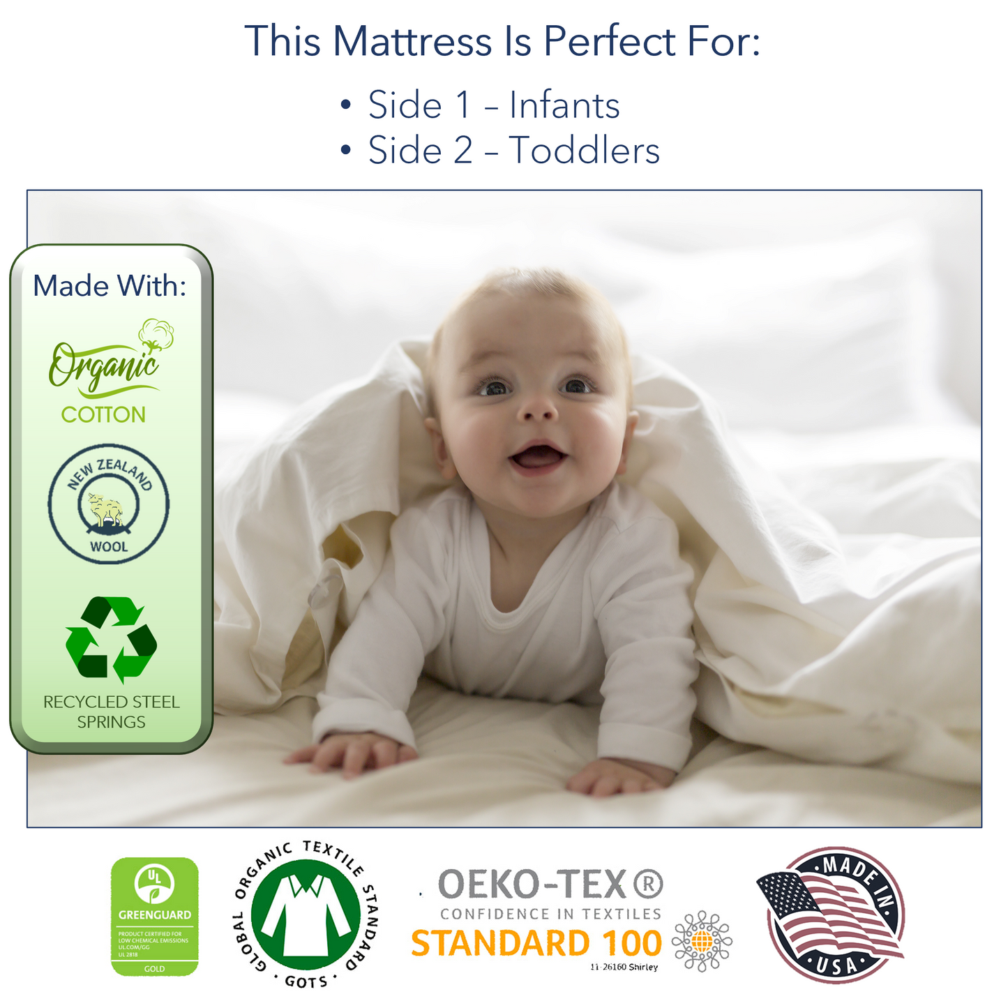 Eclipse Baby 2-Stage Hybrid PURE Crib Mattress