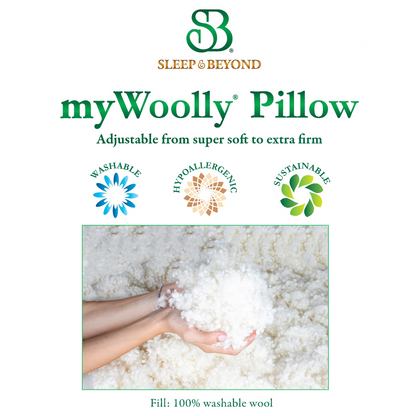 myWoolly Pillow - 100% Natural & Adjustable