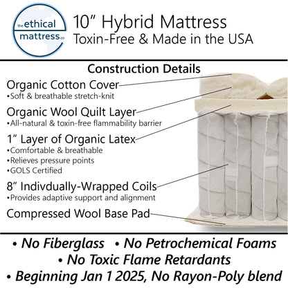 Meadow Medium Firm 10" Hybrid Mattress