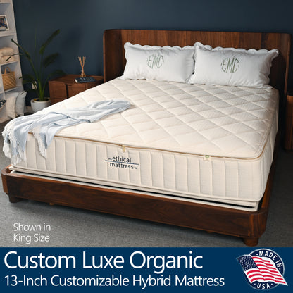 Ethical Mattress Custom Luxe Organic 13-inch Zip-Top