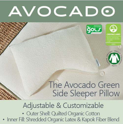 Avocado Green Side Sleeper Pillow
