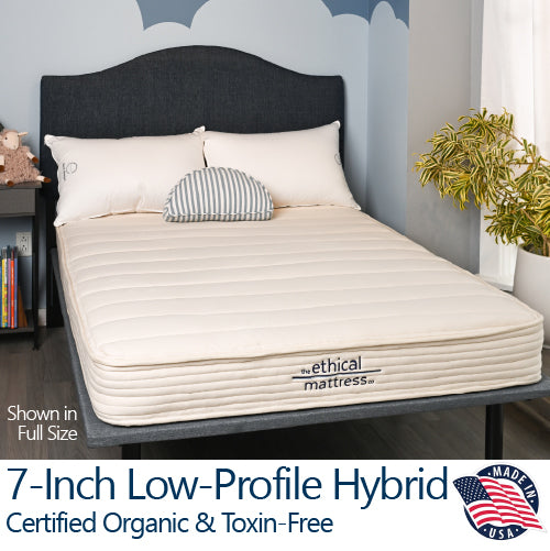 Ethical Mattress Essential - 7-Inch Low-Profile Hybrid Mattress