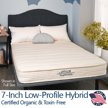 Ethical Mattress Essential - 7-Inch Low-Profile Hybrid Mattress