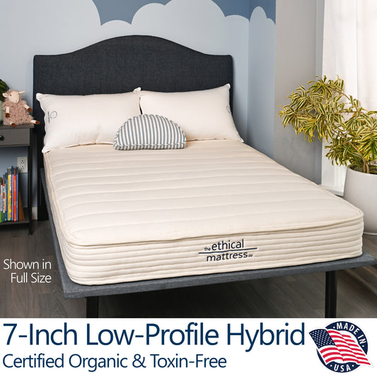 Ethical Mattress Essential - 7-Inch Low-Profile Hybrid Mattress