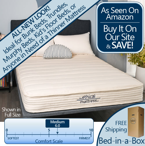 Ethical Mattress Essential - 7-Inch Low-Profile Hybrid Mattress