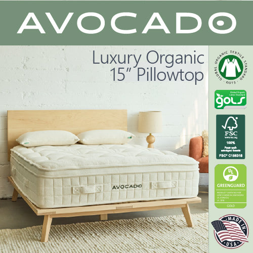 Avocado Luxury Organic 15" Pillowtop