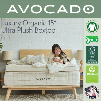 Avocado Luxury Organic 15" Ultra Plush Boxtop