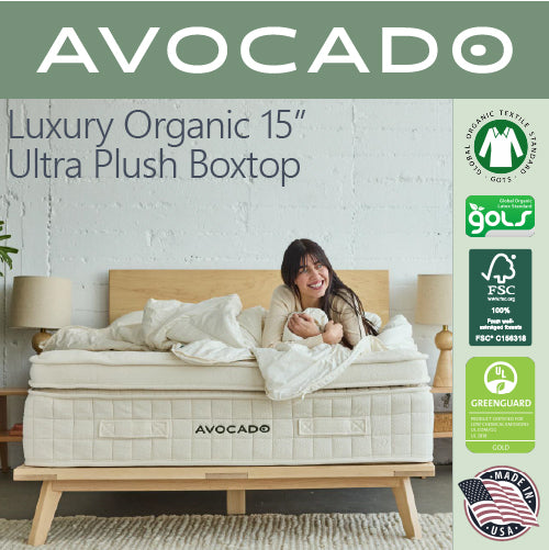 Avocado Luxury Organic 15" Ultra Plush Boxtop