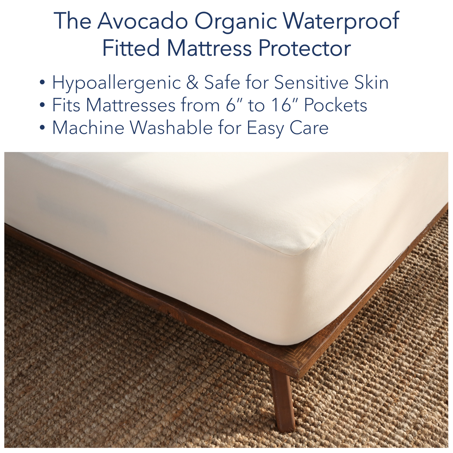 Avocado Organic Waterproof Fitted Mattress Protector