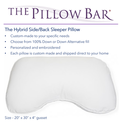Hybrid Side/Back Sleeper Pillow - by The Pillow Bar
