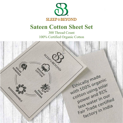 Sateen Sheet Set - 100% Certified Organic Cotton