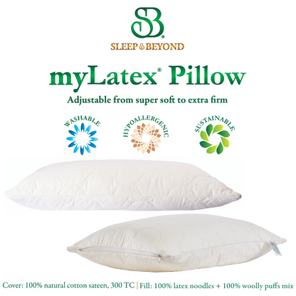 myLatex Pillow - 100% Natural & Adjustable