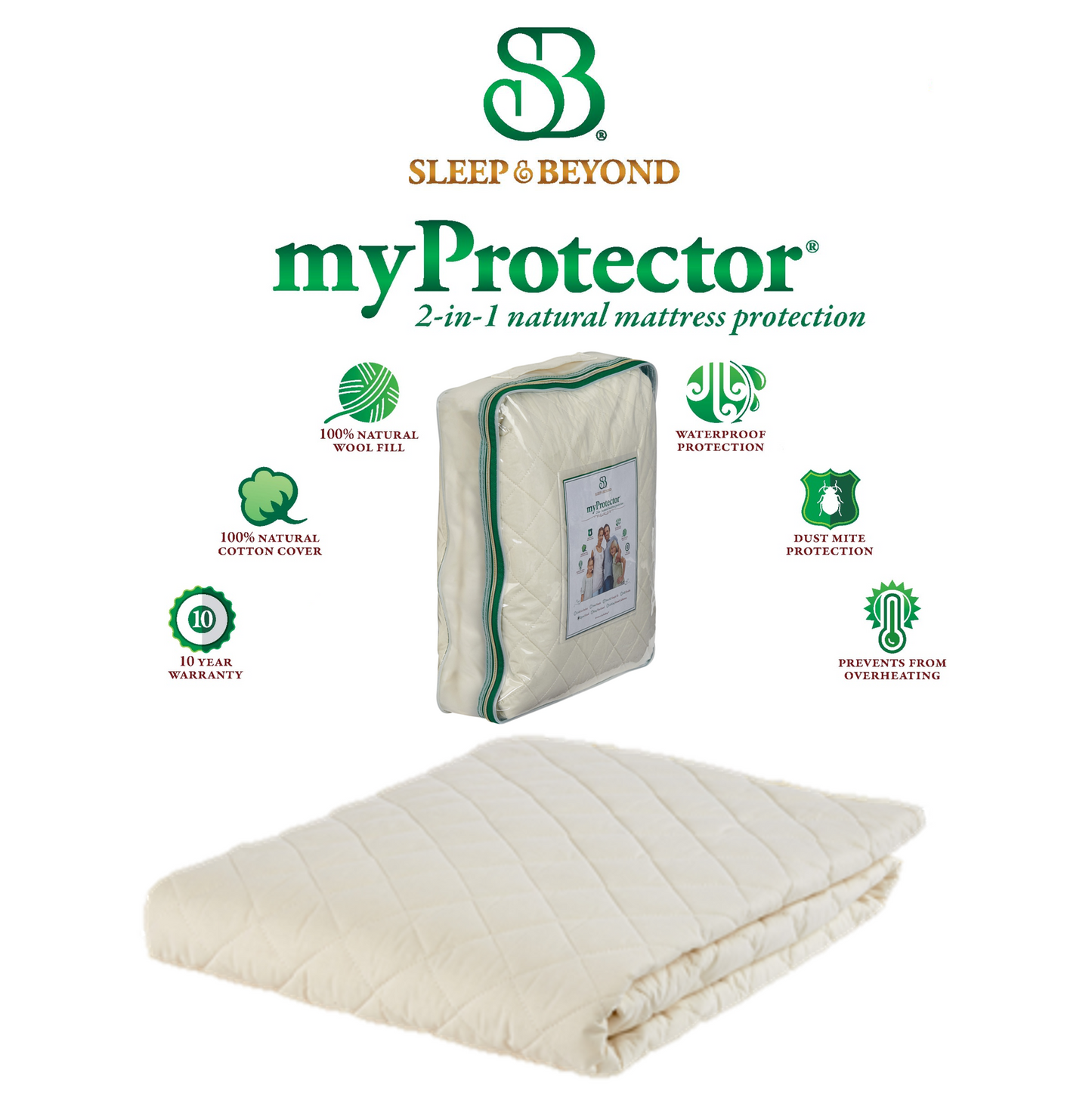 myProtector - 2-in-1 Natural Mattress Protection
