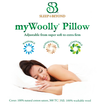 myWoolly Pillow - 100% Natural & Adjustable